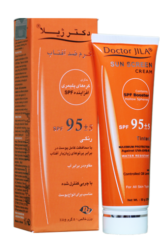 کرم ضد آفتاب دکتر ژیلا spf95 رنگی